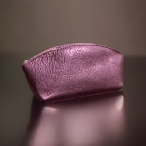 New Portland Leather Goods Rare Ultra Violet Metallic Eclipse Makeup Utility Bag